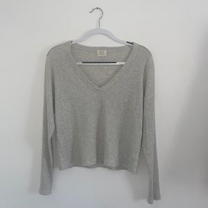 Cropped Gray Sweater S
